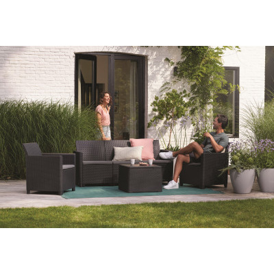 Keter zahradní set Claire 5 grafit